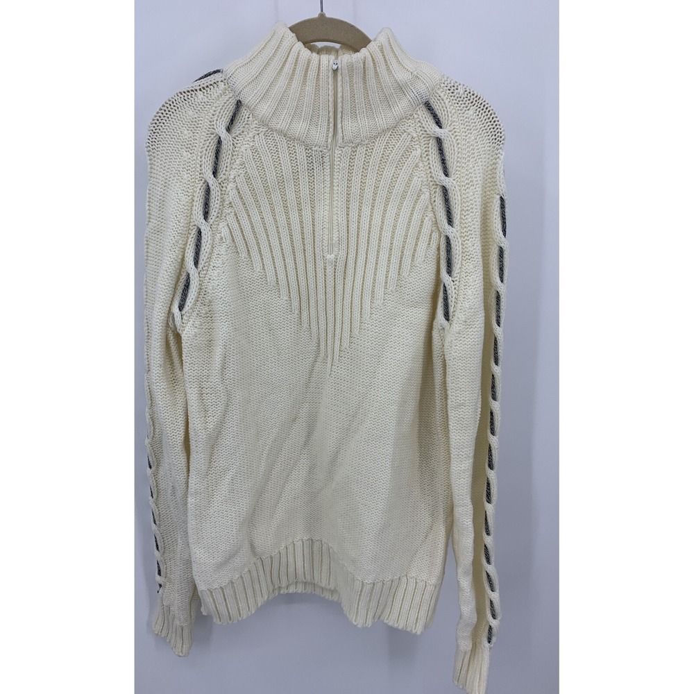 Alexxus Vintage 80s Mock Neck 1/4 Zip Sweater Size Medium Oversized Y2K
